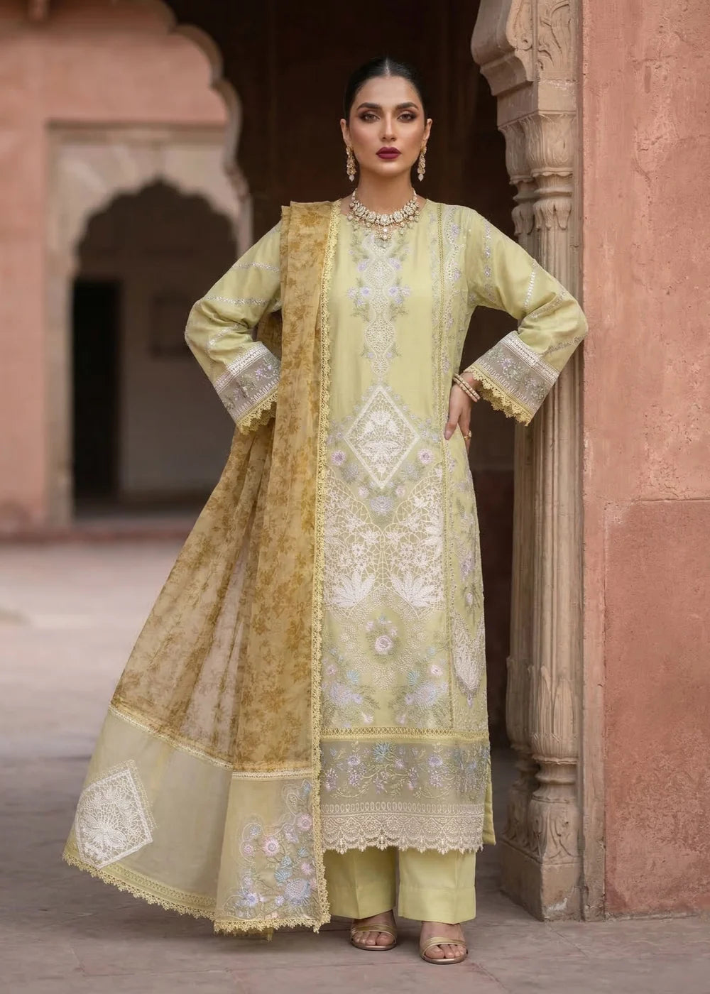 3-PC Lawn Embroidered Women's Suit
