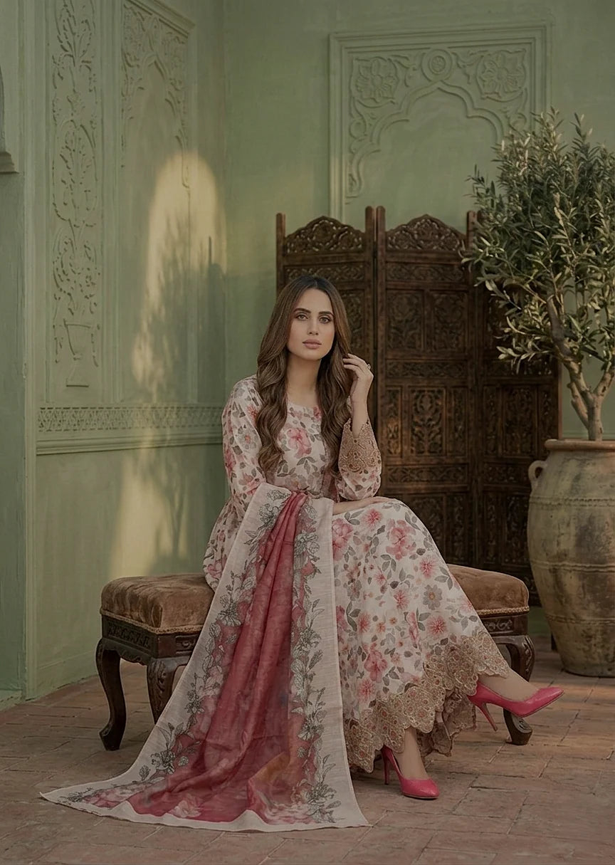3 Piece Lawn Women's Suit Summer Collection