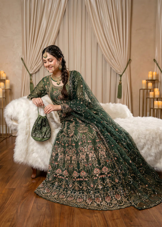 3 PC Net Flared Lehenga Women's Dress