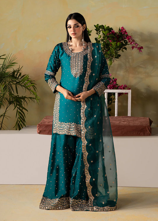 3 piece Embroidered Slik Women's Dress
