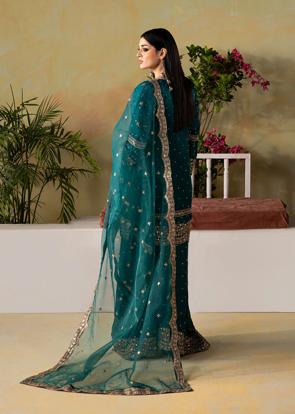 3 piece Embroidered Slik Women's Dress