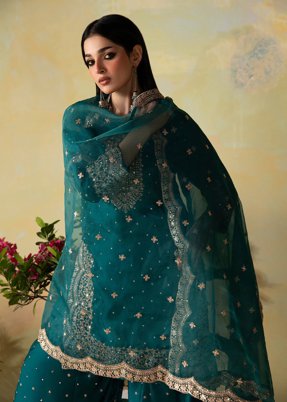 3 piece Embroidered Slik Women's Dress