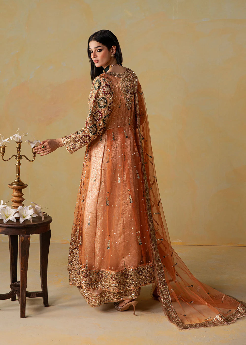 Flared maxi Embroidered Women's Dress