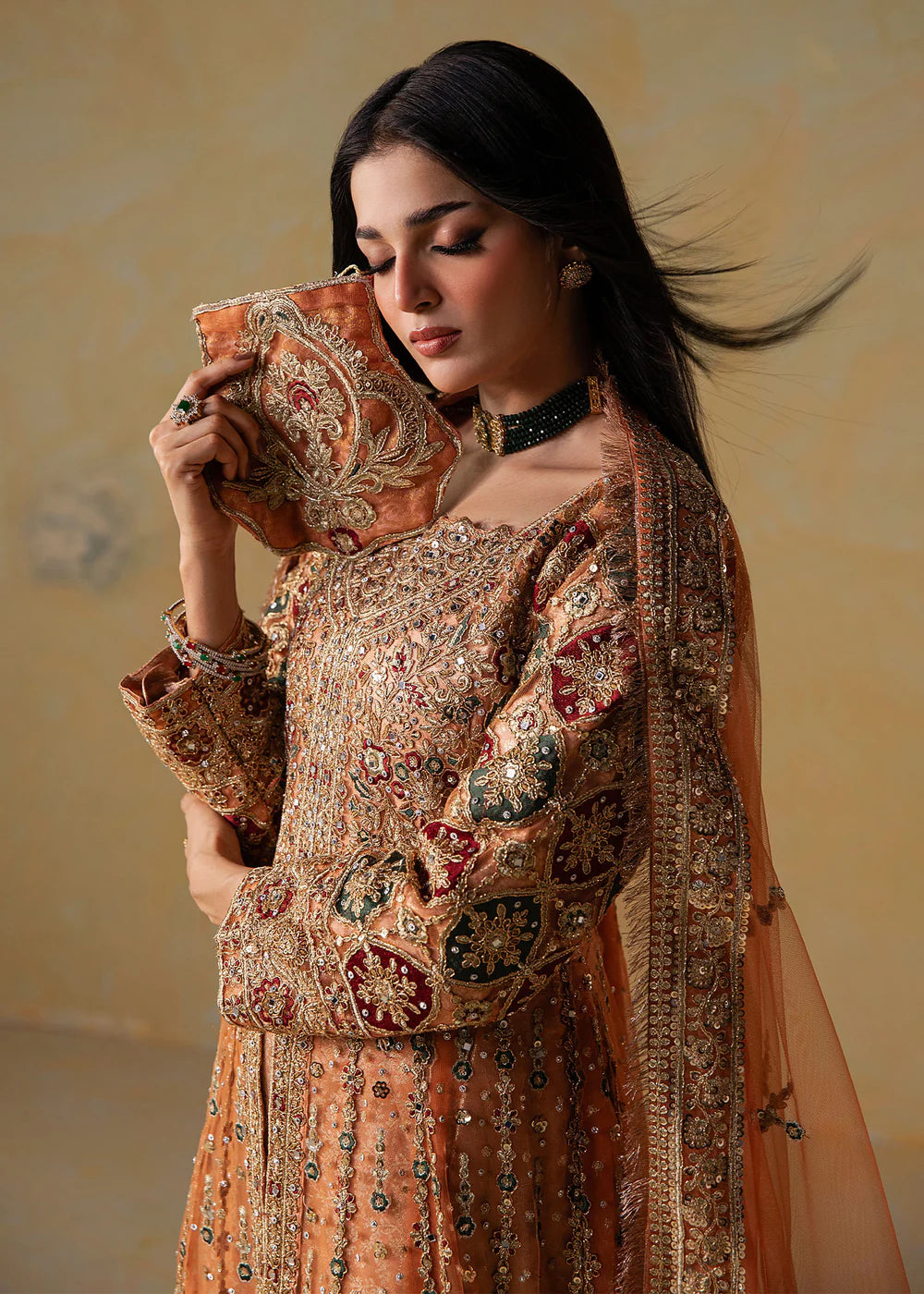 Flared maxi Embroidered Women's Dress