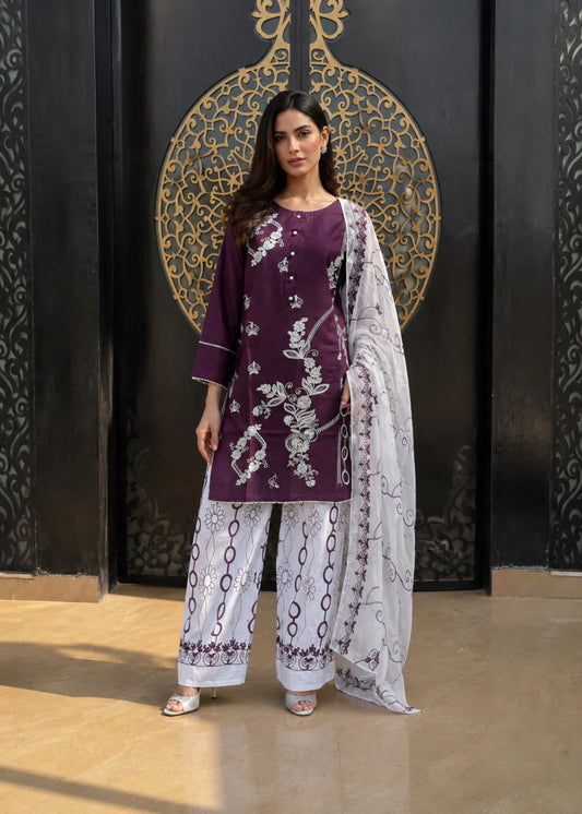 3 Piece Cotton Women's Suit Summer Collection