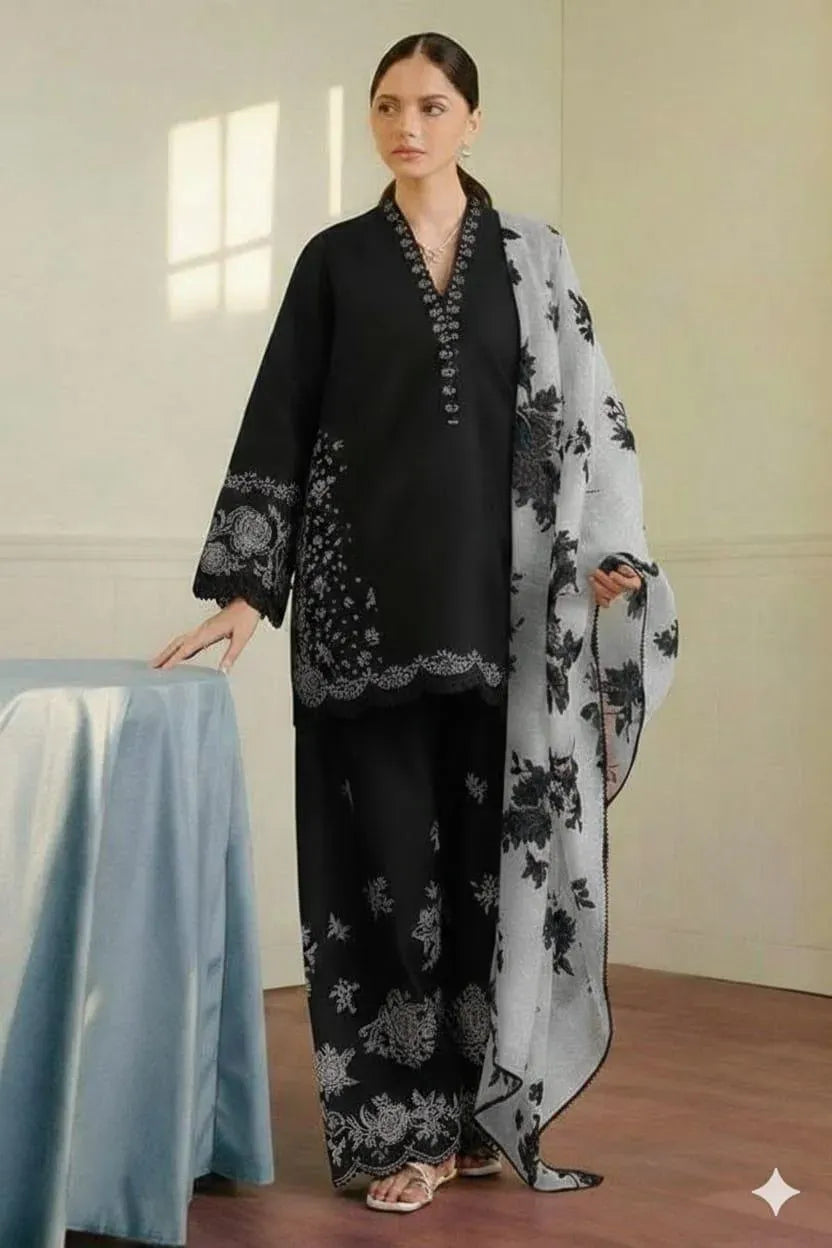 Embroidered Lawn 3Pcs Set for Women