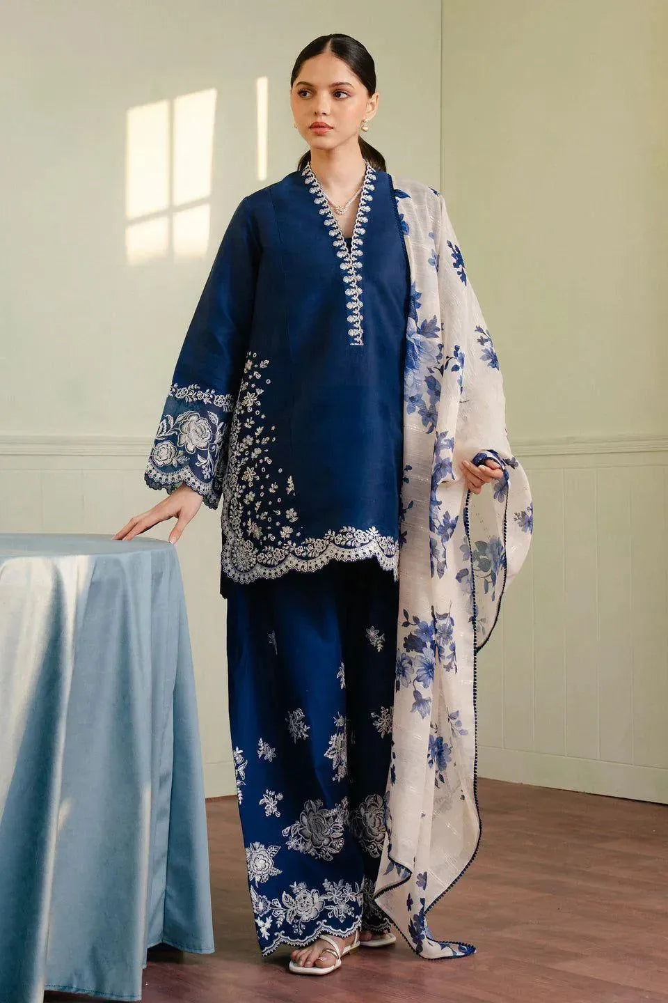 Embroidered Lawn 3Pcs Set for Women