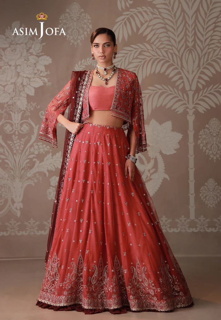 Embroidered Poly Net Stitched 4 Pcs
