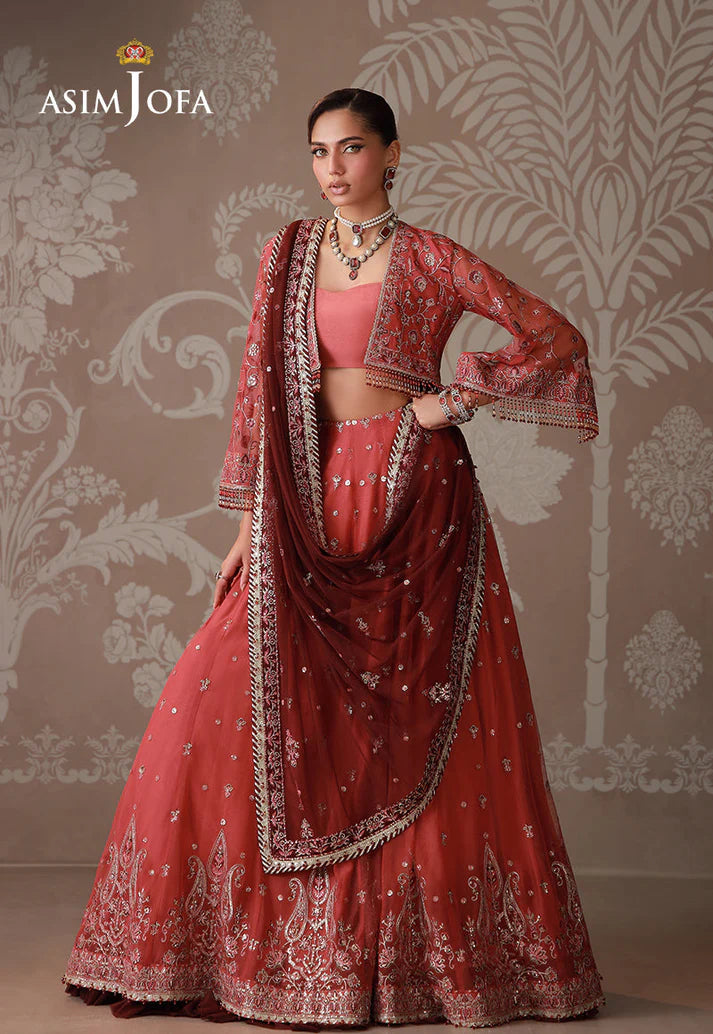 Embroidered Poly Net Stitched 4 Pcs