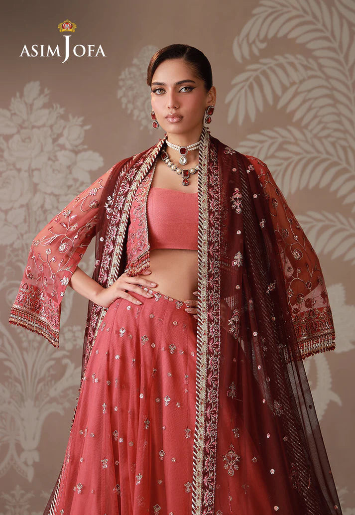 Embroidered Poly Net Stitched 4 Pcs