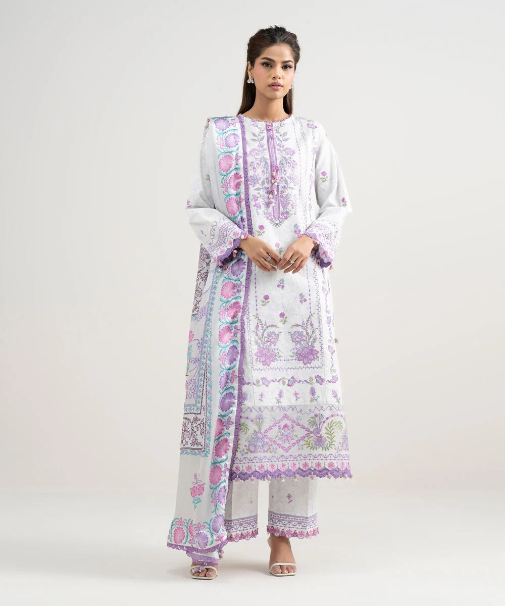 3 Piece - Embroidered Lawn Suit