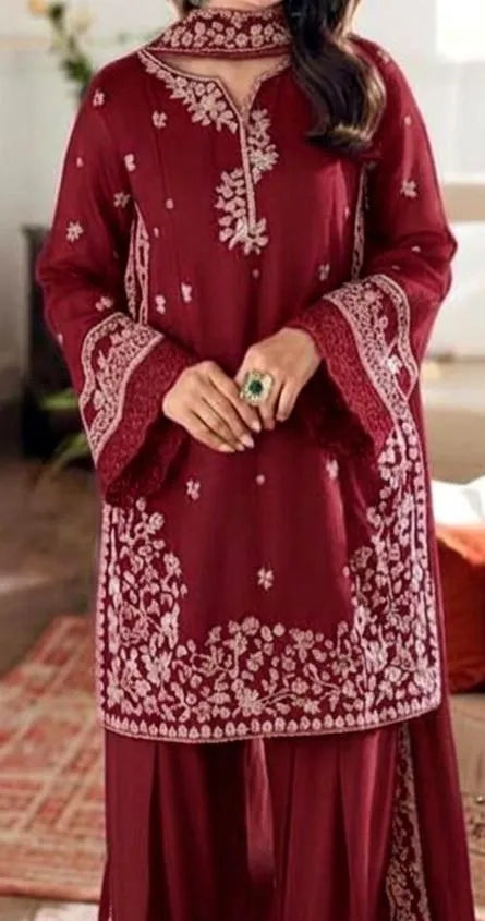 Embroidered Lawn 3Pcs Suit for Women