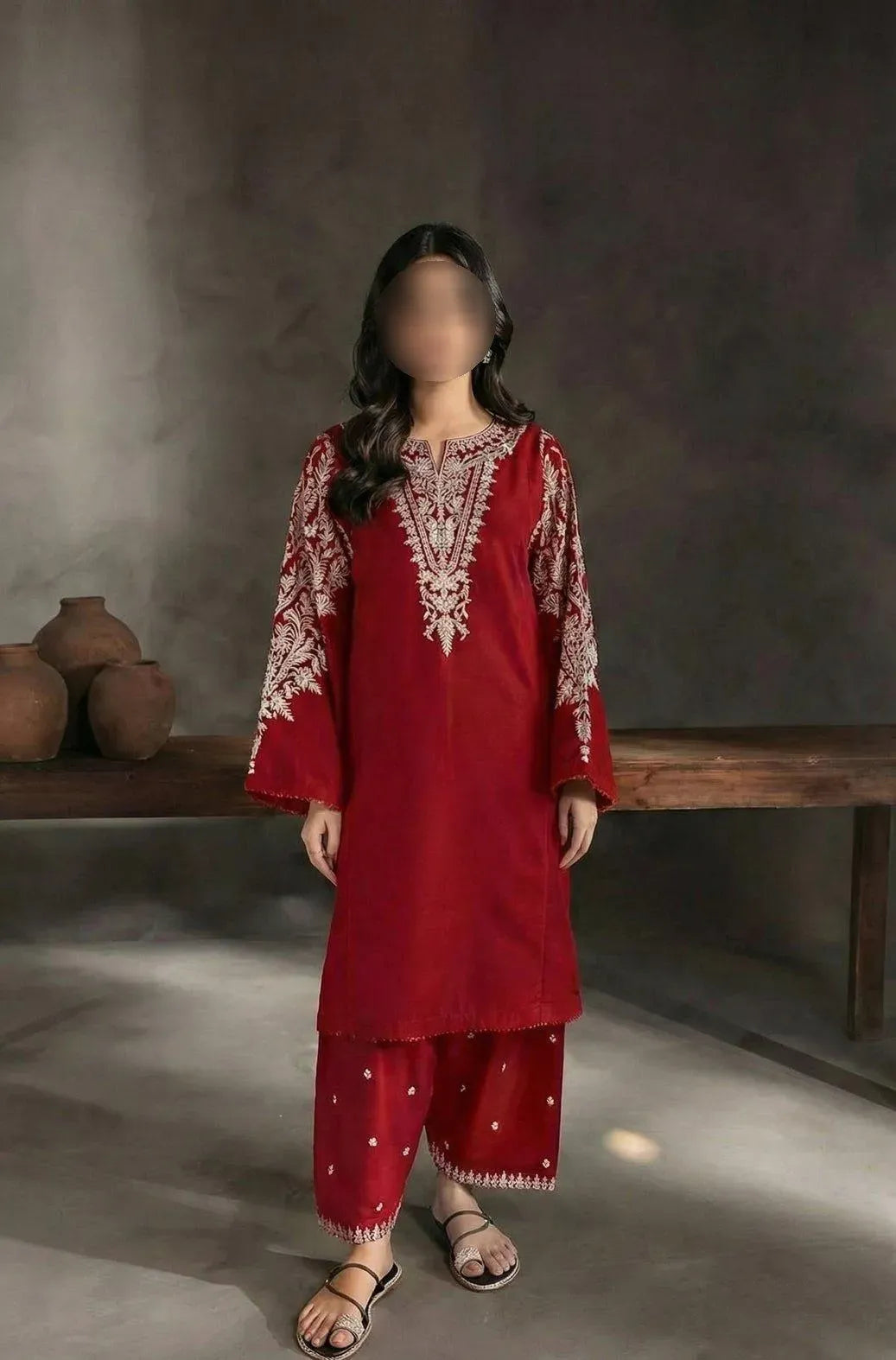 Embroidered Lawn Shirt & Cotton Trouser Set