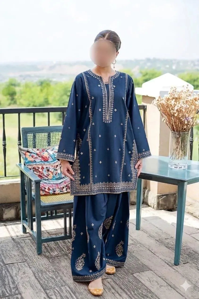 Embroidered Lawn Shirt & Cotton Trouser Set