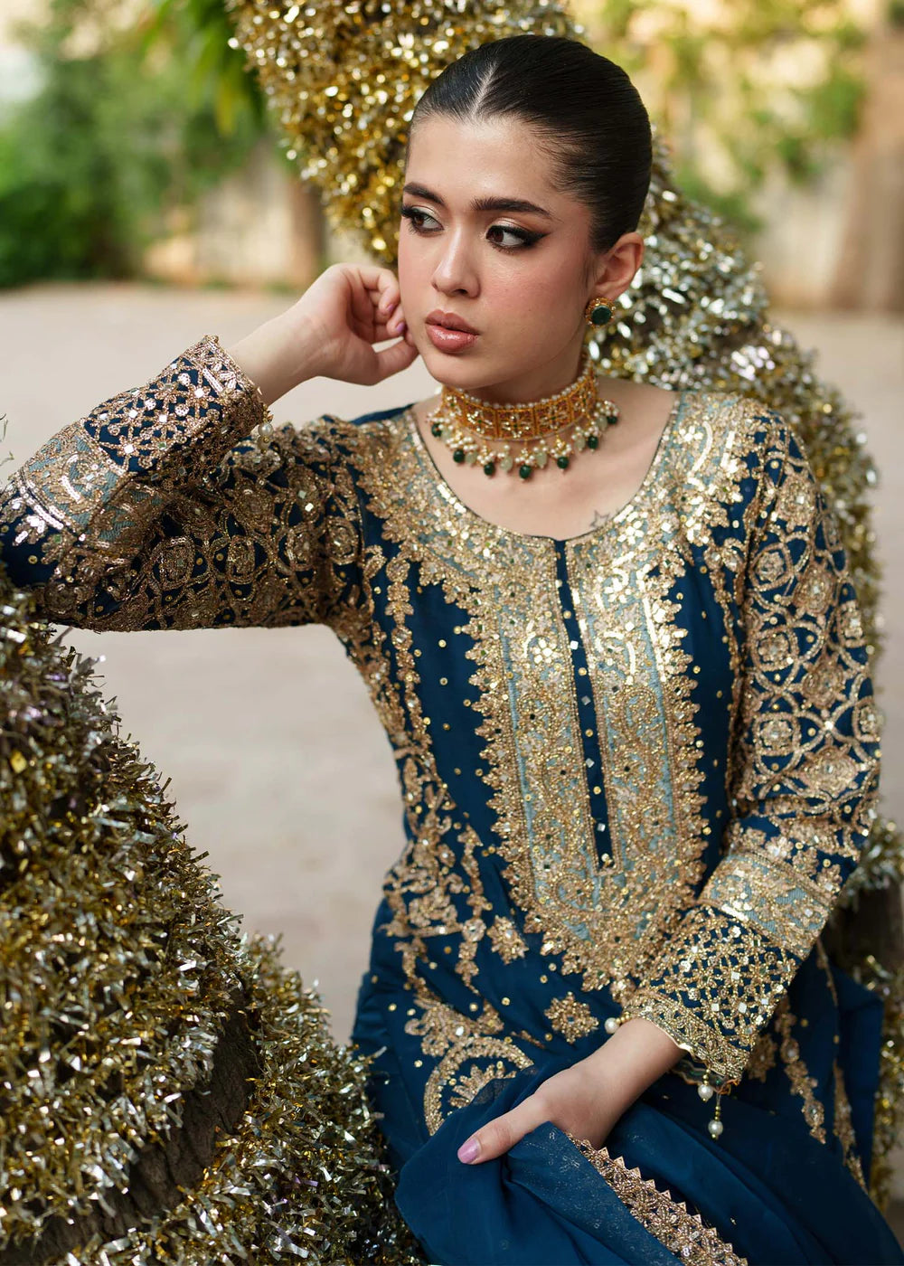 3 Piece Chiffon Embroidered Women's Dress
