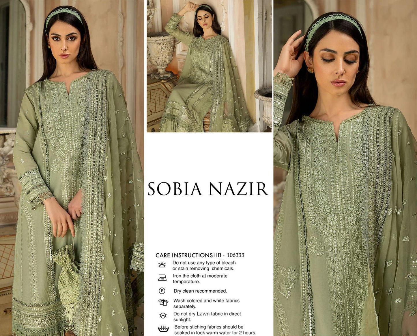 3 Piece Embroidered Summer Collection Suit