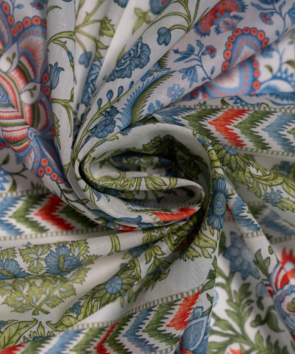 3 Piece - Embroidered Cotton Suit