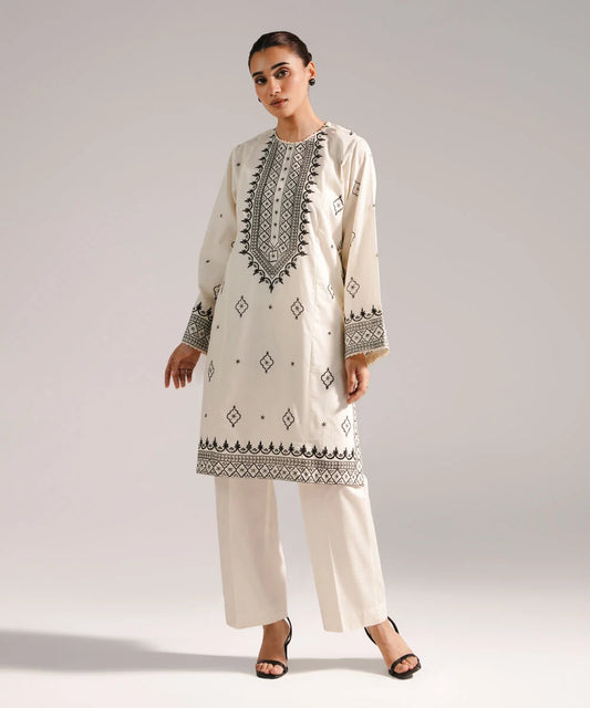 2 Piece - Embroidered Jacquard Suit