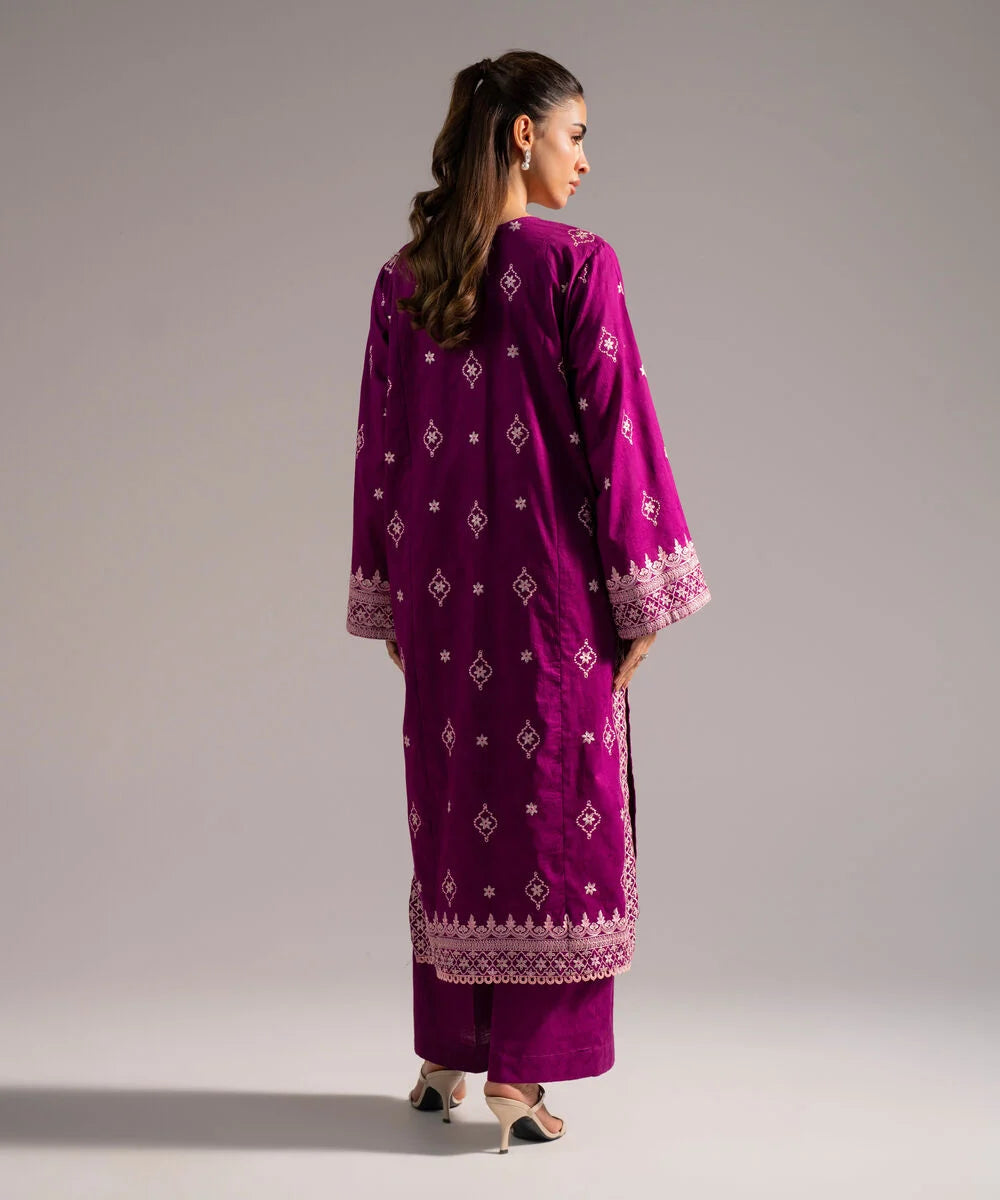 2 Piece - Embroidered Jacquard Suit