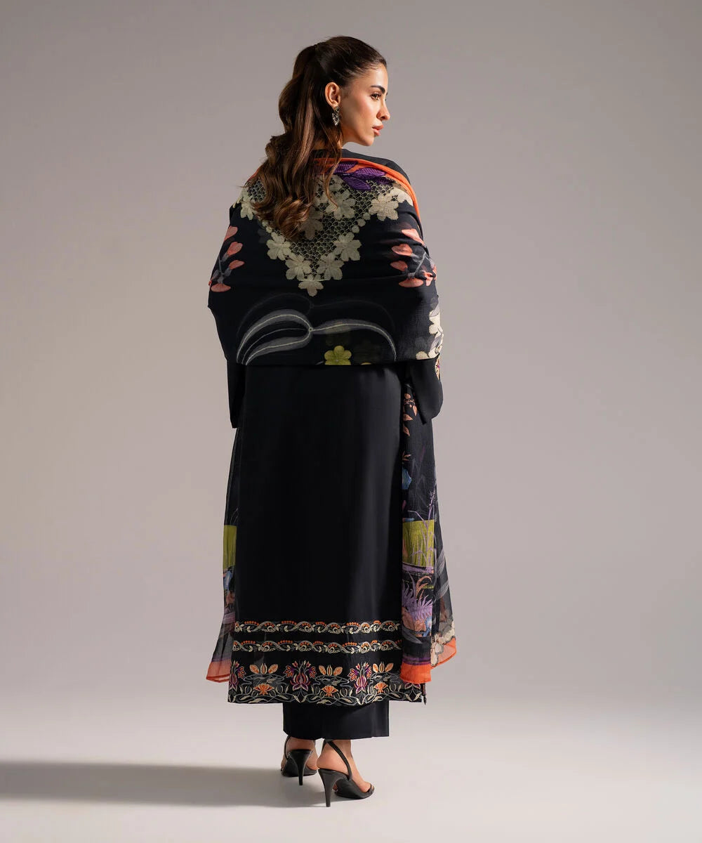 3 Piece - Embroidered Cambric Suit