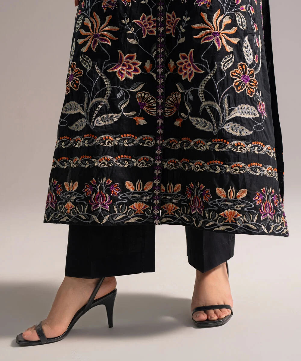 3 Piece - Embroidered Cambric Suit