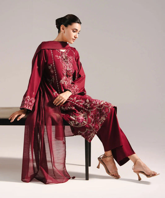 3 Piece - Embroidered Lawn Suit