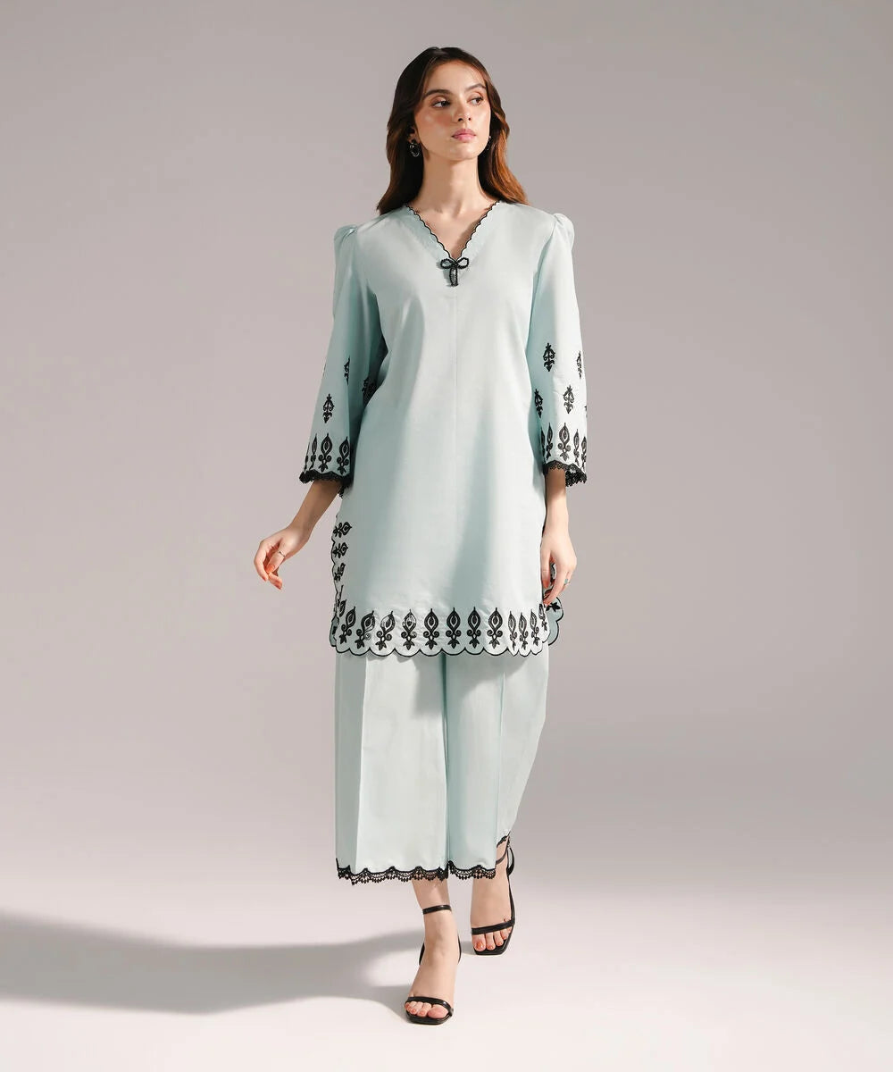 Embroidered Zari Lawn Shirt