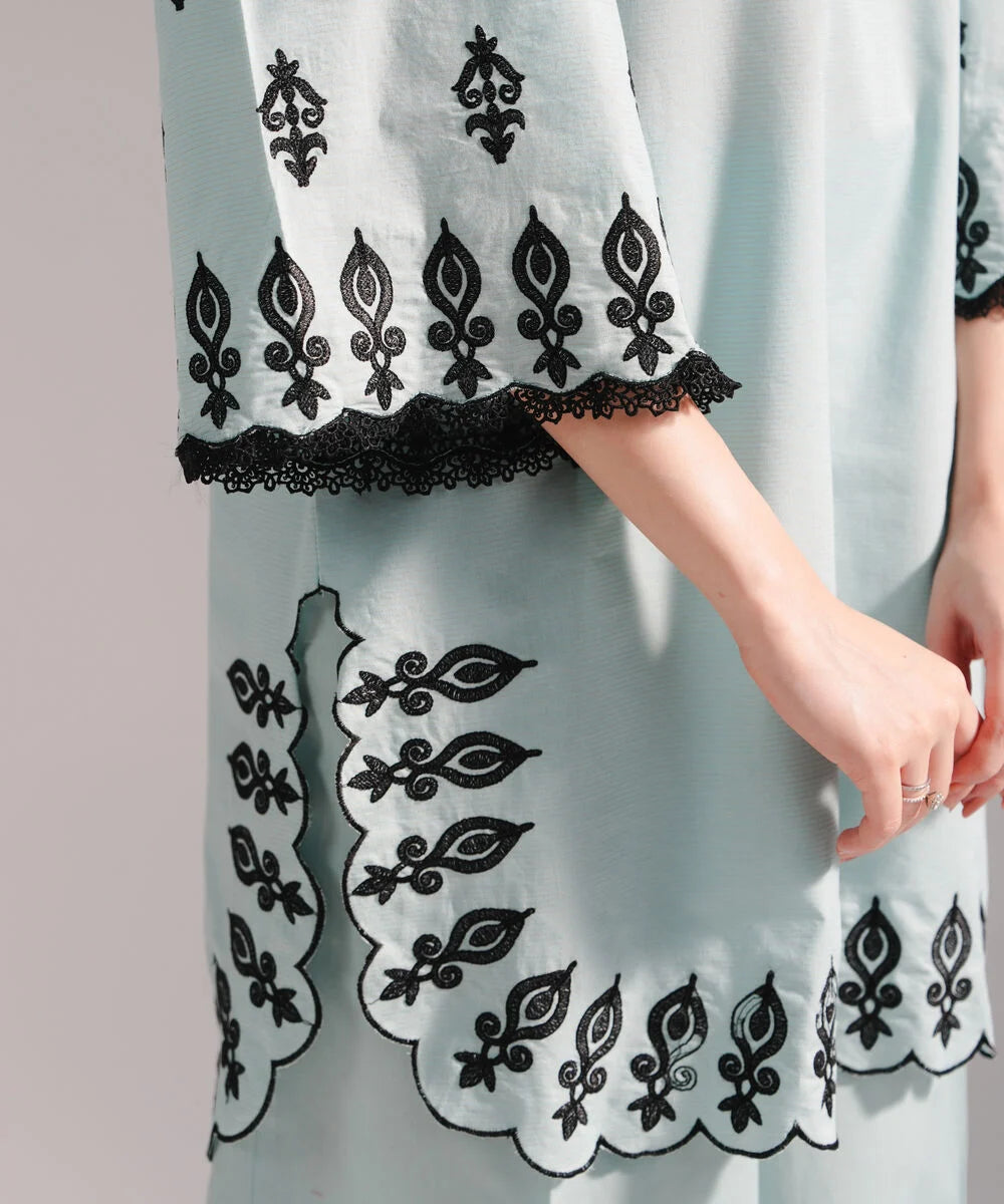 Embroidered Zari Lawn Shirt