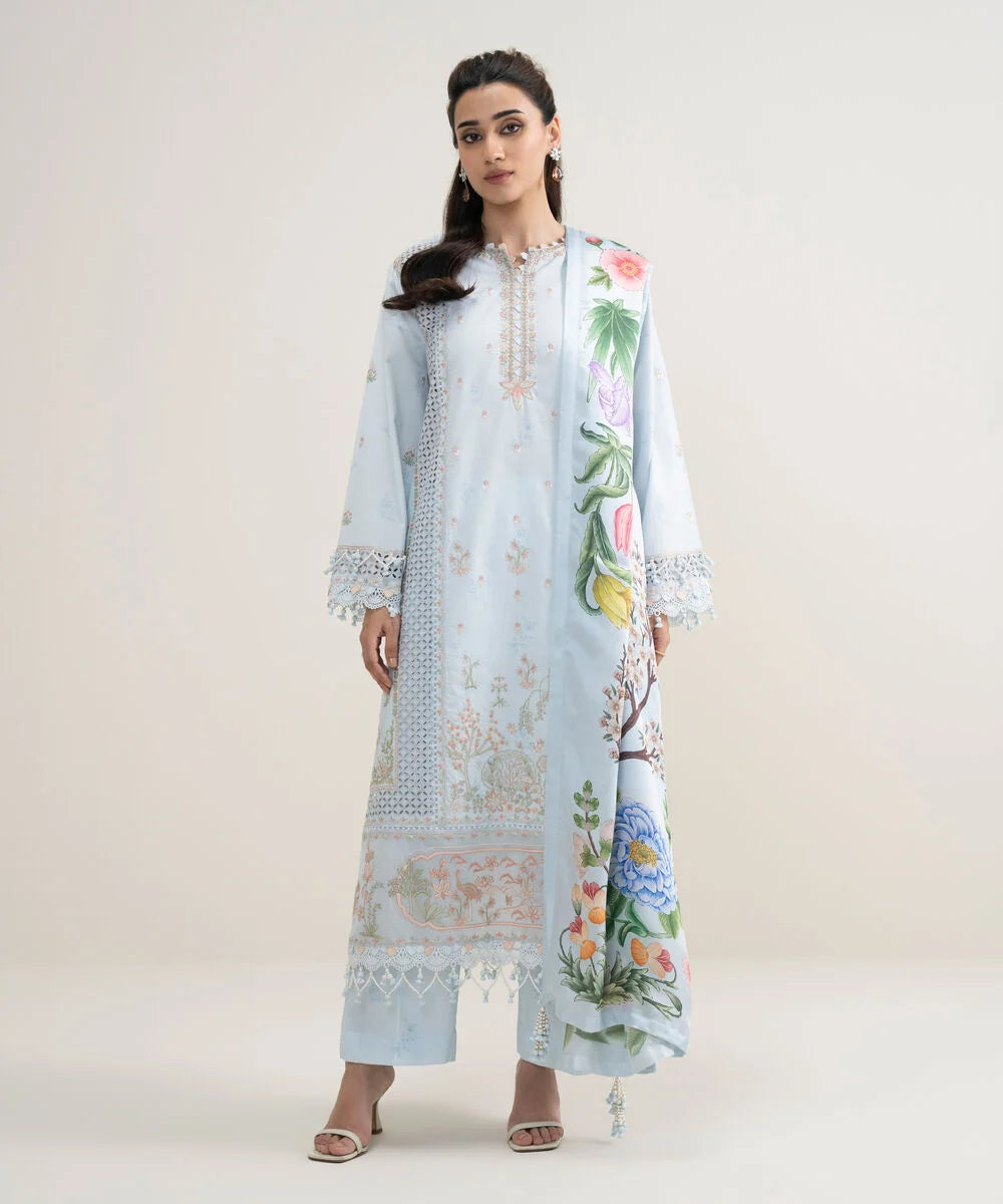 3 Piece - Embroidered Lawn Suit