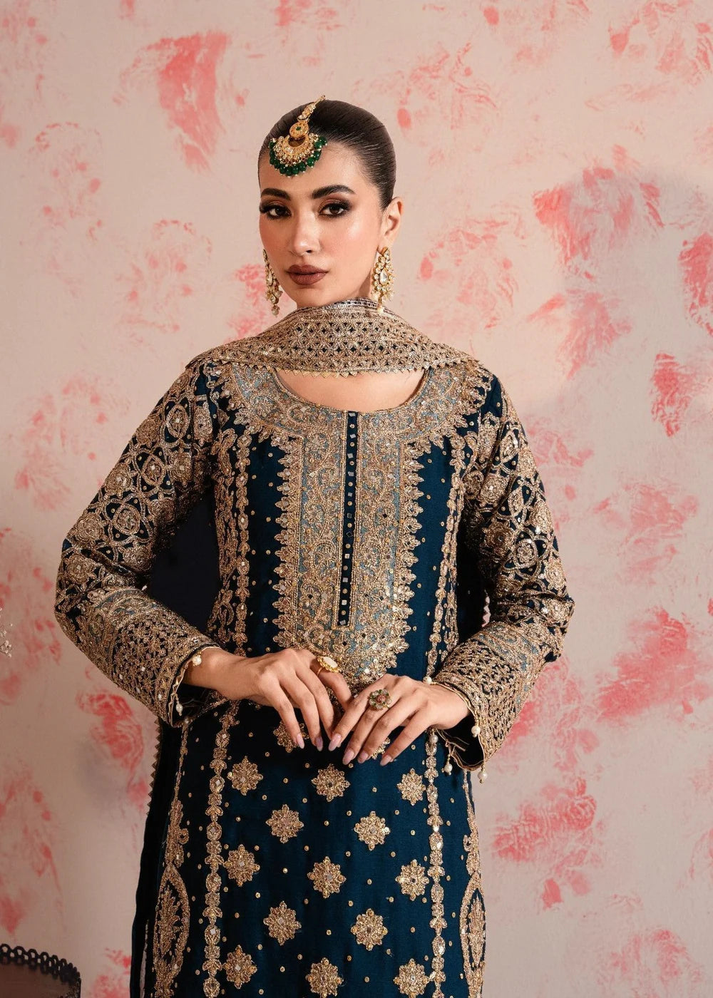 3 Piece Chiffon Embroidered Women's Dress