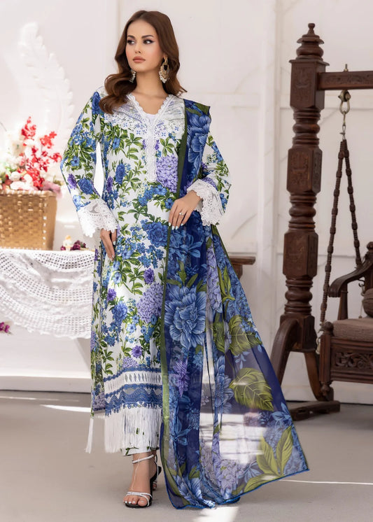 3 Piece Lawn Women's Suit Summer Collection