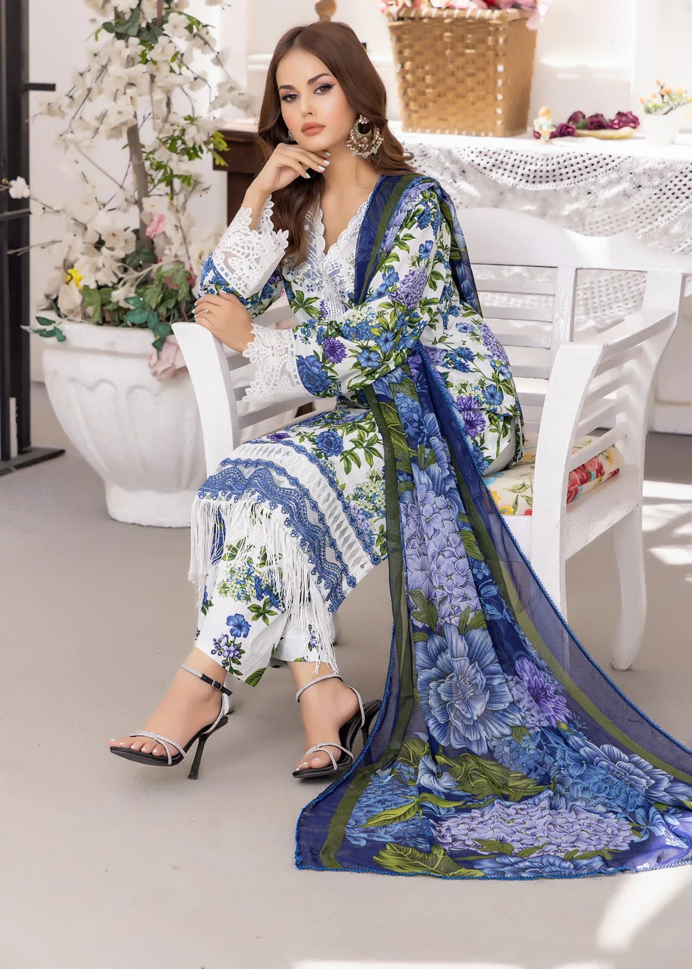 3 Piece Lawn Women's Suit Summer Collection