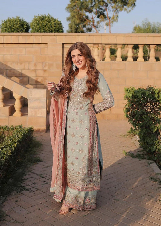 3 Piece Embroidered Silk Women's Dress