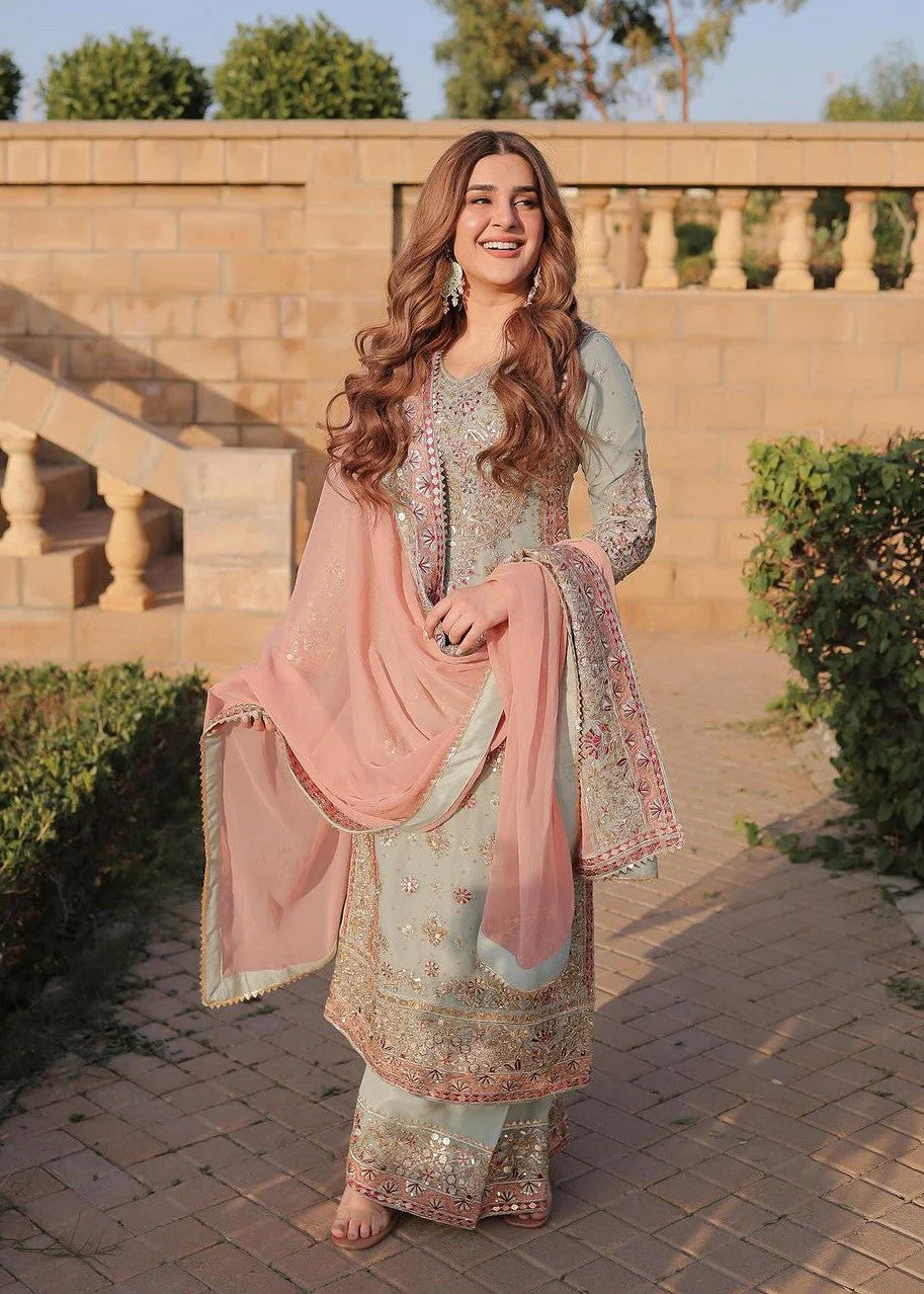 3 Piece Embroidered Silk Women's Dress