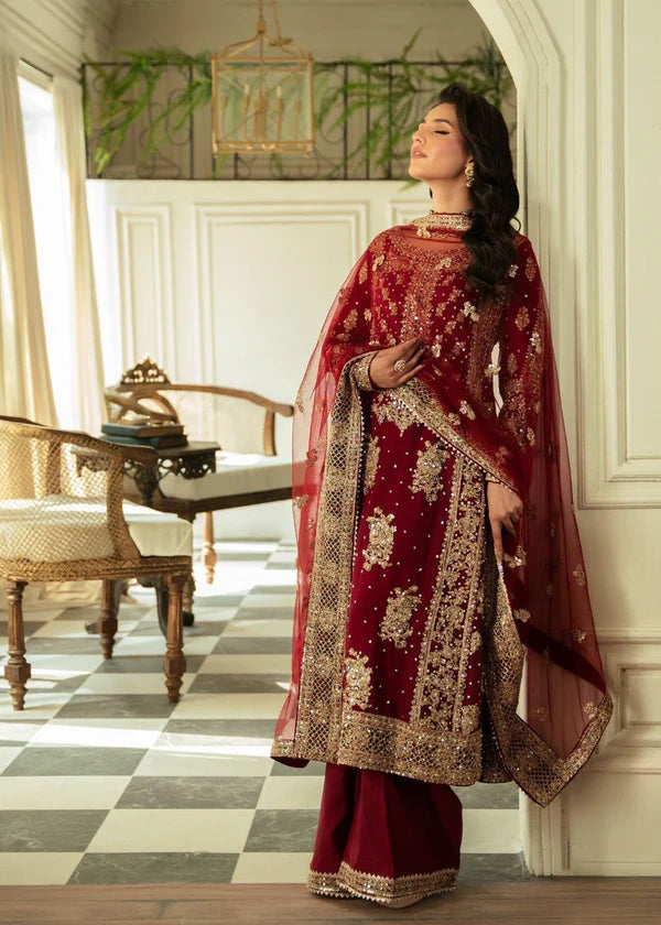 3 Piece Chiffon Embroidered Women's Dress