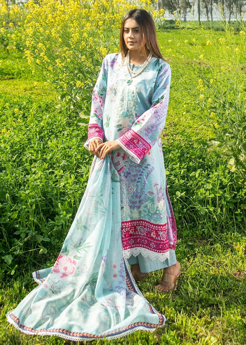 3 Piece Embroidered Women's Suit Summer Collection