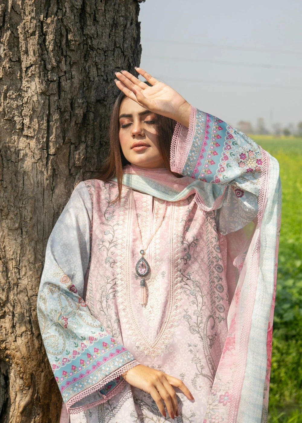 3 Piece Embroidered Women's Suit Summer Collection