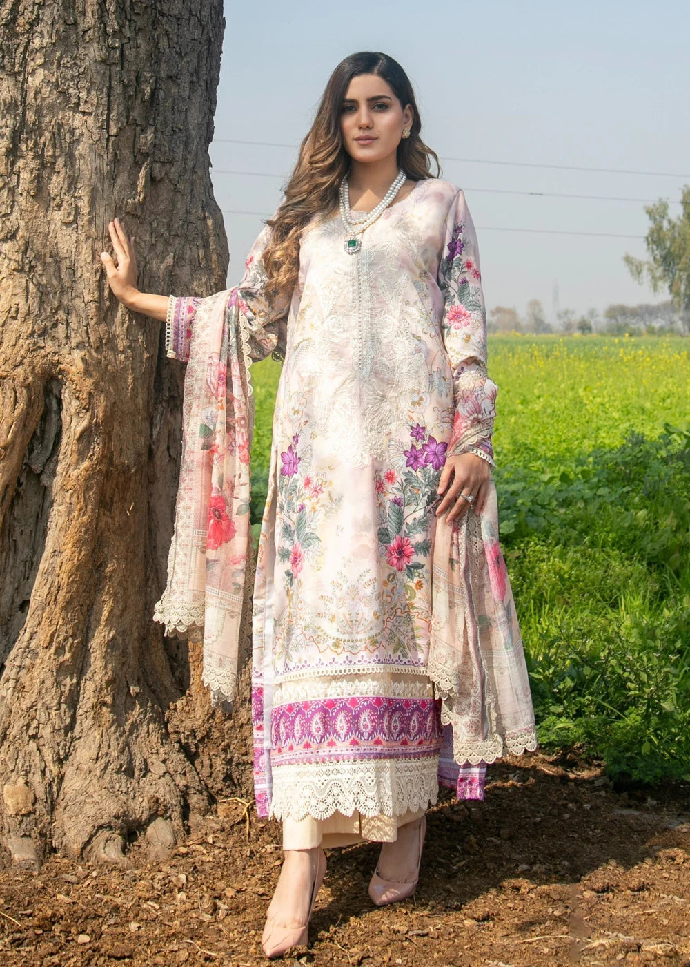 3 Piece Embroidered Women's Suit Summer Collection