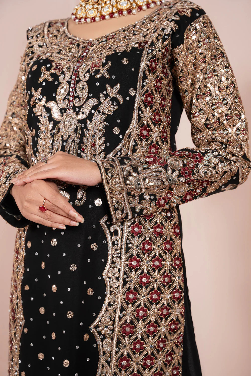 3-PC Chiffon Embroidered Women's Dress