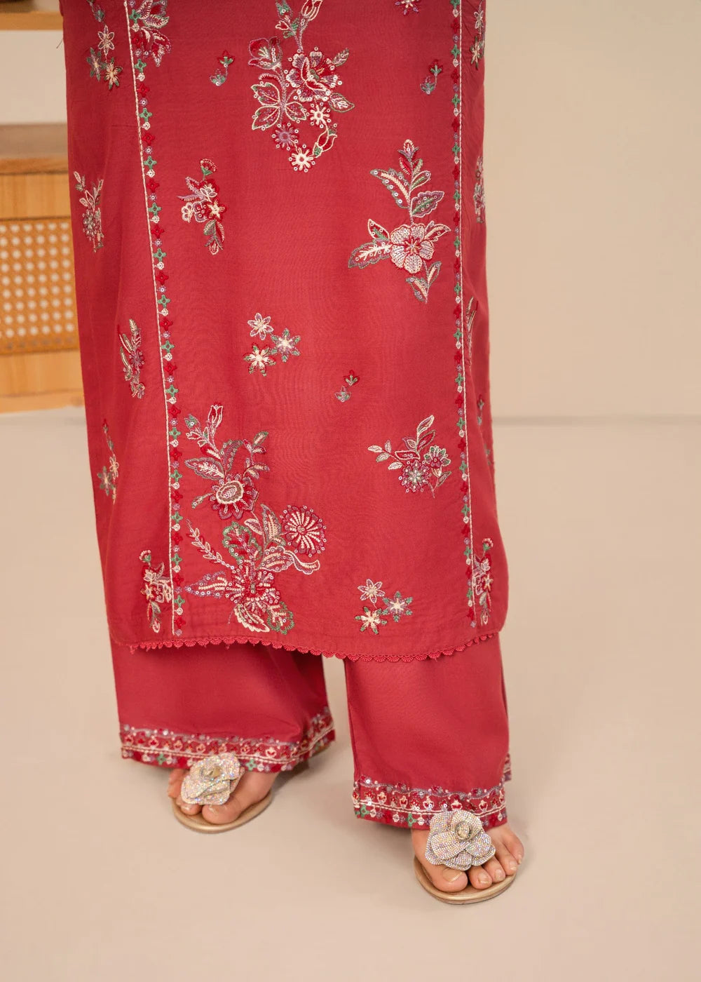 3 Piece Embroidered Women's Suit Winter Collection