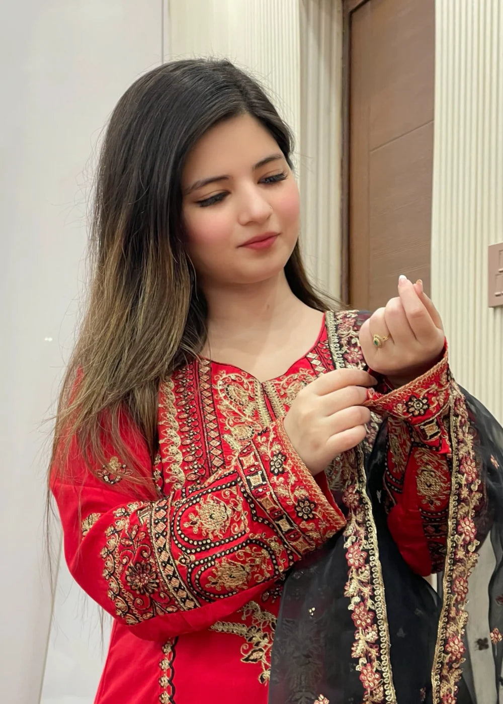 3 Piece Embroidered Women's Suit Winter Collection