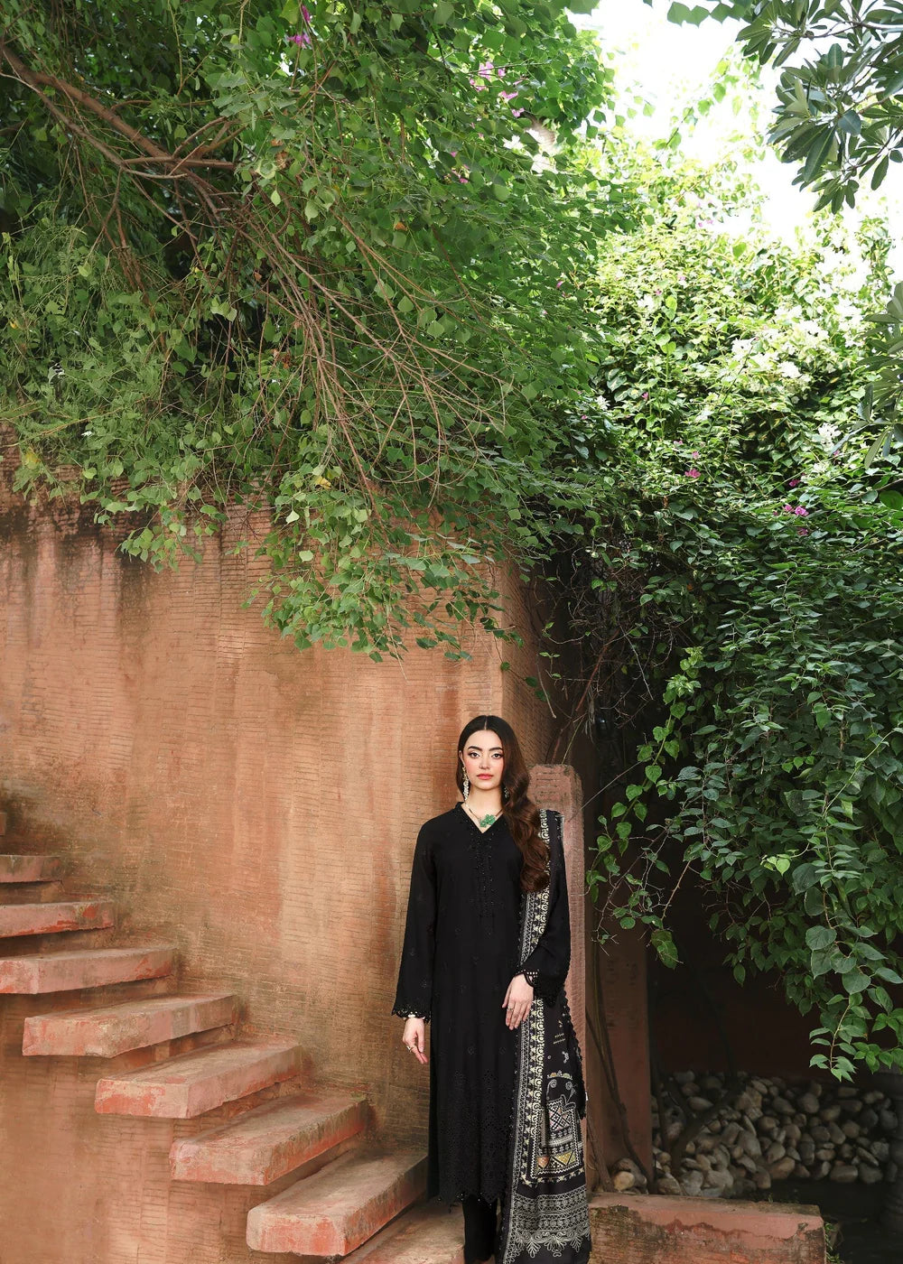 3PC Embroidered Shirt with Wool Dupatta Winter Wear Collection
