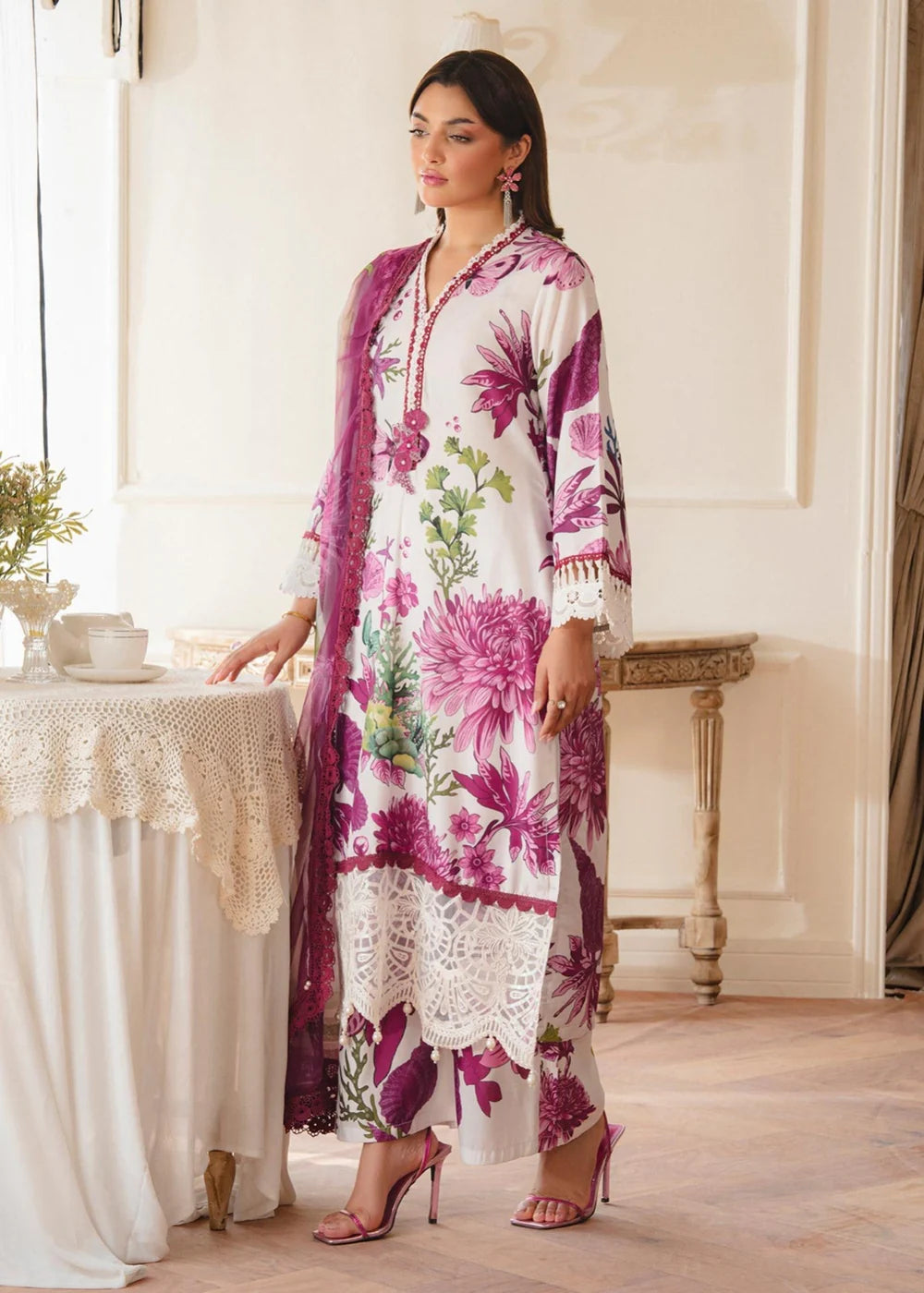 3 Piece Lawn Women's Suit Summer Collection