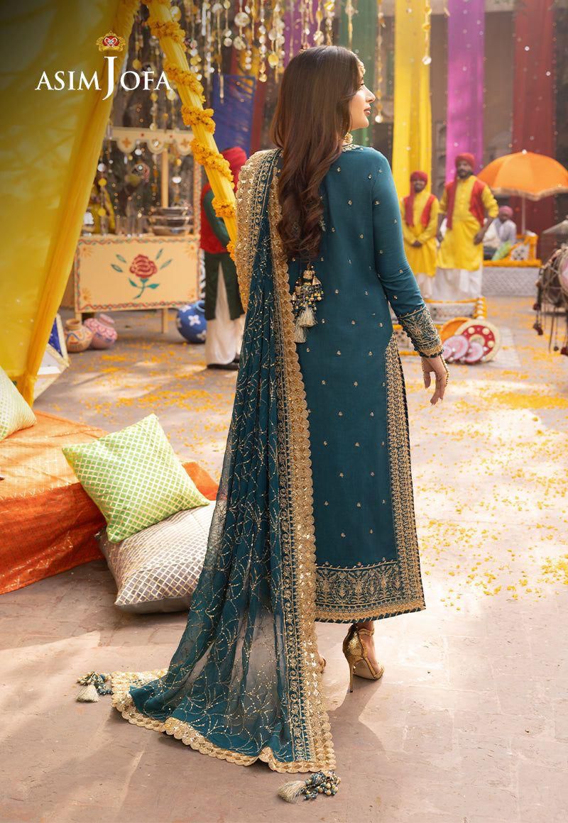Asim Jofa Premium Chiffon Ensemble - Sequence Embroidered Edition