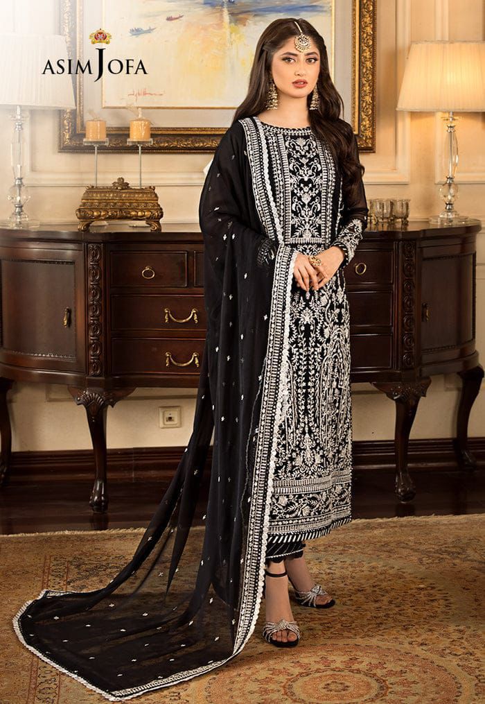 Asim Jofa Jhilmil Chiffon Edition - Heavy Embroidered Luxury 3PC