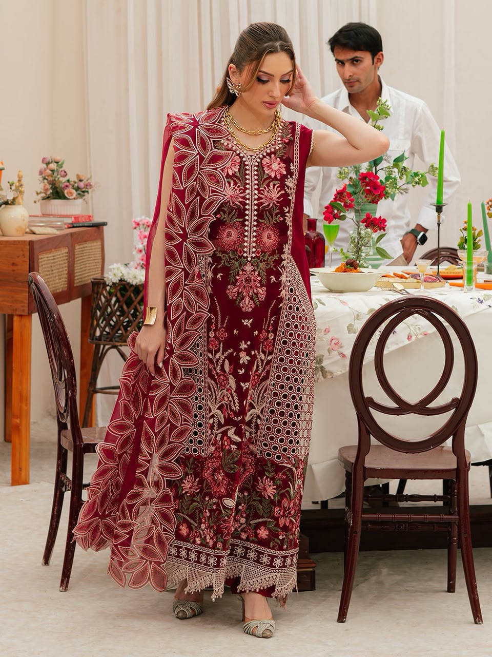 3PIECE Luxury Embroidered Chikenkari Collection