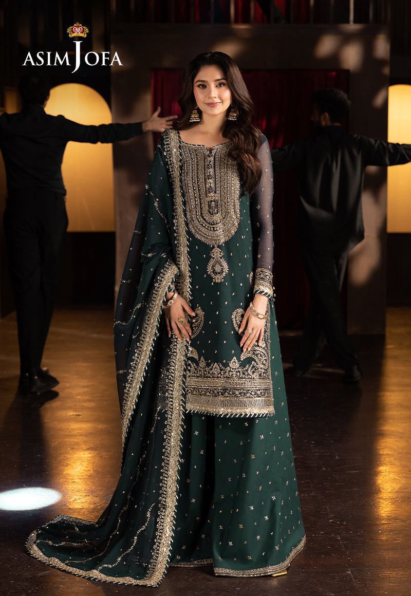 3PIECE Luxury Embroidered Collection With Chiffon Embroidered Dupatta
