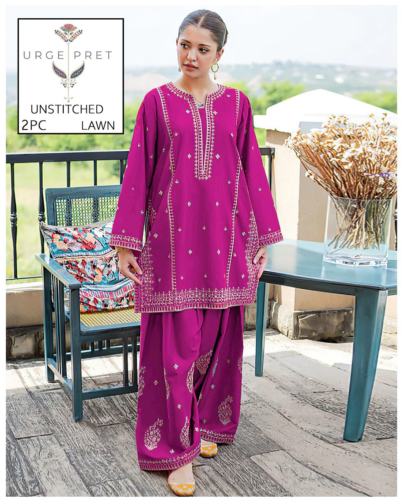 2PC Summer Collection Lawn Suit