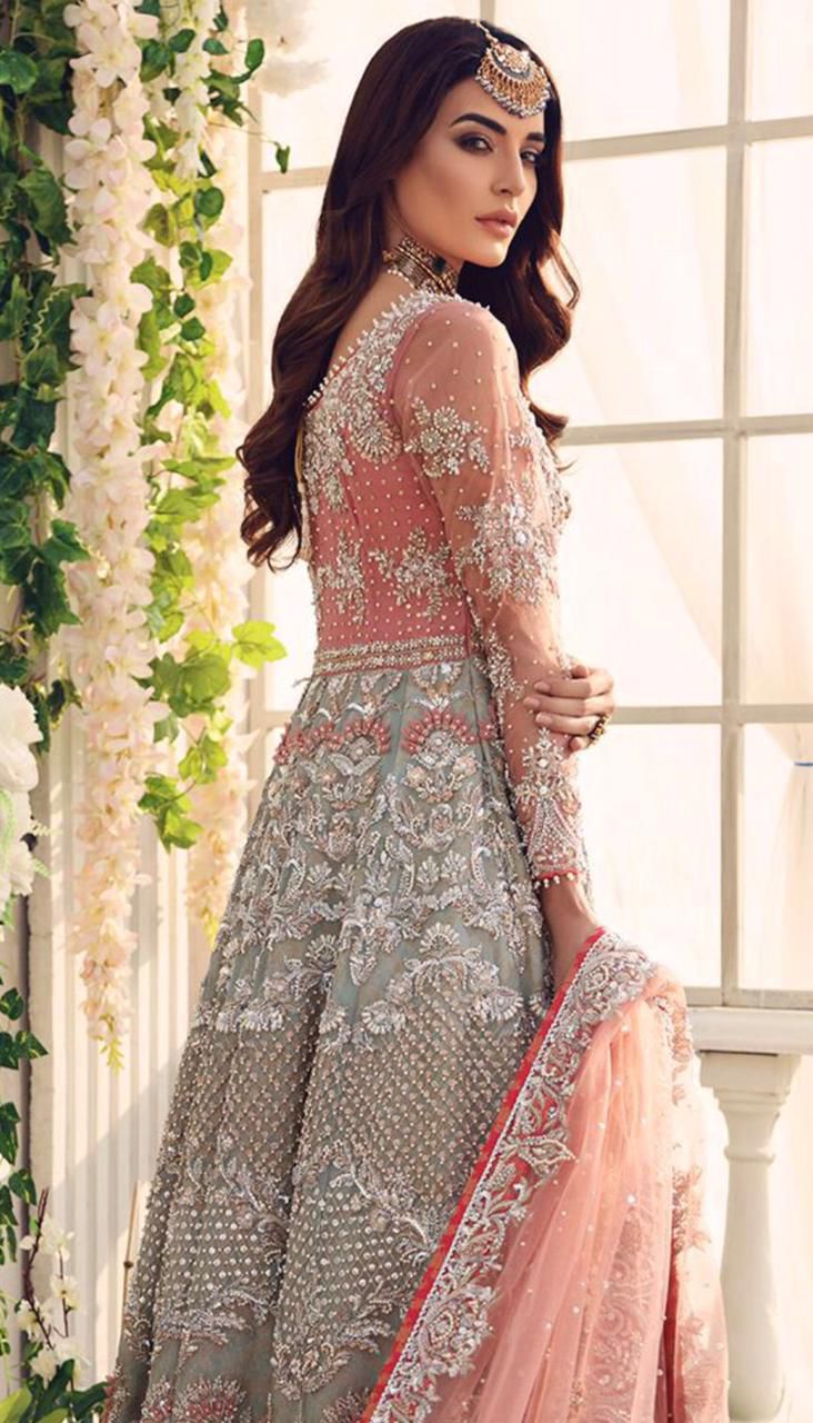3PIECE Luxury Embroidered Net Maxi With Heavy Embroidered Sequence Dupatta