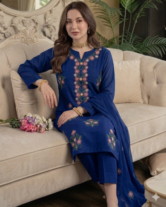 3PIECE Embroidered Sequence Summer Collection